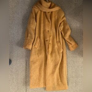 Women's Mohair Coat with built in scarf